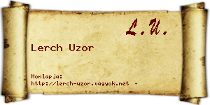 Lerch Uzor névjegykártya
